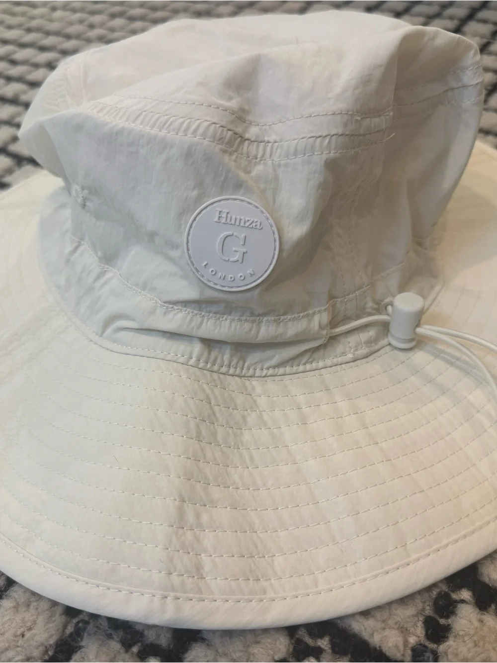 Hunza G Wide Brim Sun Hat in Off-White
